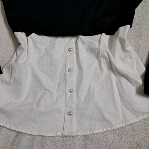 Korean Pinteresty Stylish Black &amp; White Knit Top