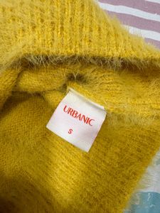 Yellow Cropped Cardigan
