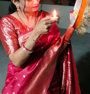 Elegant Red Banarasi Silk Saree