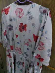 Floral Print Button-Up Midi Dress