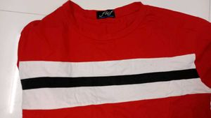 Red Striped Long Sleeve Top