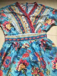 Bohemian Floral Print Midi Dress
