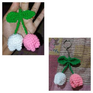 Crochet Tulip Keychain