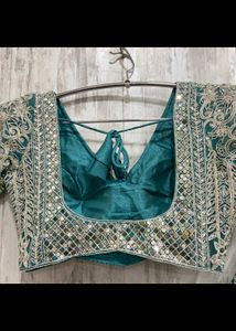 Stunning Teal Embroidered Lehenga Choli Set