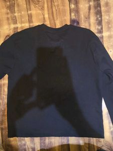 Black Graphic Print Long Sleeve Top