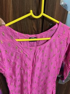 Vibrant Pink &amp; Green Ombre Kurta