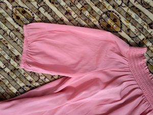 Pink Off-the-Shoulder Blouse