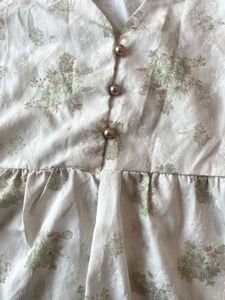 Floral Print Button-Down Top