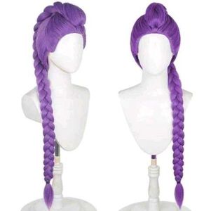 Purple Braided Wig k pop demon hunters rumi