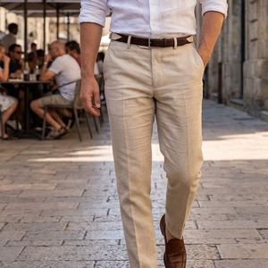 Men's Classic Beige Trousers