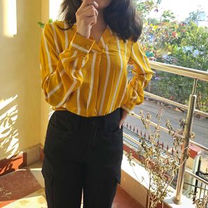 Striped Yellow Blouse - Stylish and Fun