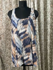 Abstract Print Sleeveless Tank Top
