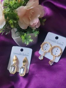 Combo Pack Of 2 Korean Earrings