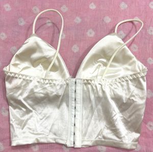 White Satin Cami Top