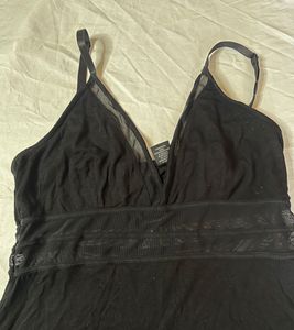 Elegant Black Spaghetti Strap Dress