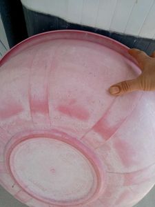 Vintage Pink Plastic Basin larg size tube
