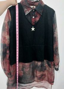Chic Layered Tunic with Star Pendant
