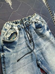 Trendy Blue Denim Joggers