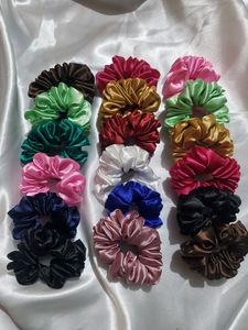 Solid Satin New Korean Skinny Scrunchies