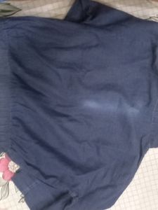 Denim Shirt Style Crop Top