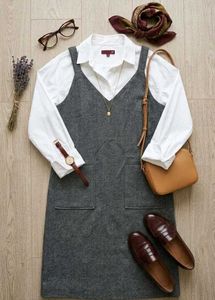 Women's grey midi dress