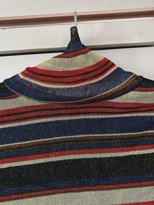 Striped Turtleneck Long Sleeve Top