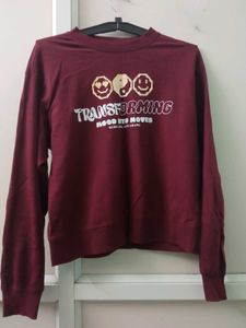 Maroon Graphic Sweatshirt EASY BUY