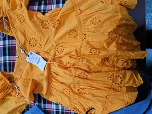 Zara orange chicken dress
