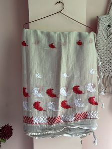 Embroidered Cotton Saree