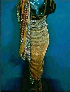orange colour saree