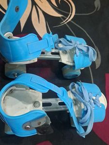Blue Adjustable Roller Skates