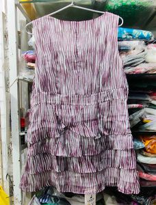 Tiered Print Sleeveless Top