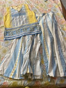 Yellow Co-ord set With Shrug By W .