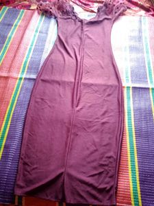 Maroon Blouse with Net Sleeves