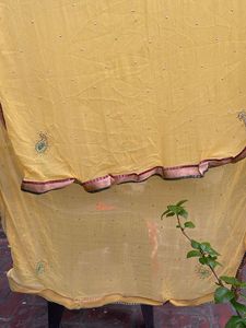 Vibrant Yellow Embellished Dupatta