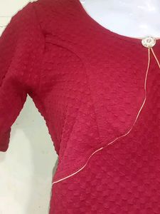 Red Cropped Blouse