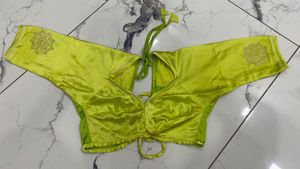 parrot green rajputi poshak with pure odhni