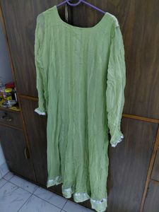 Green Embellished Kurta
