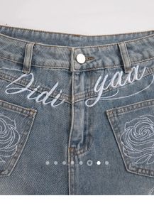 Savana Embroidered Wide Leg Jeans