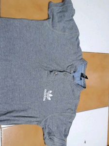 Adidas Grey Henley T-Shirt