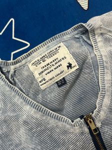Men's Vintage Wash Zipper Sweater