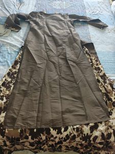 Elegant Brown Floral gown