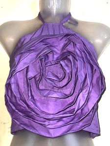 Purple Floral Halter Top