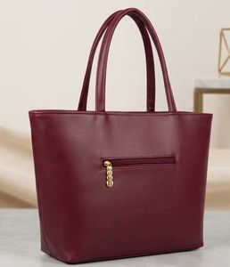 Stylish Maroon Tote Handbag