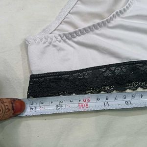 ❤️‍🔥 White Briefs with Black Lace Trim