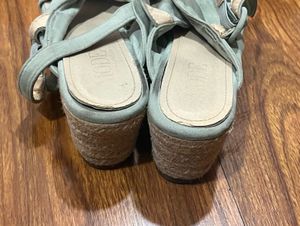 REDTAPE Light Green Platform Wedge Sandals