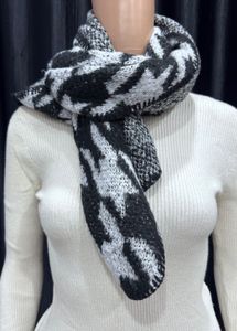 Black & White Patterned Scarf