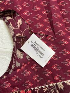 Maroon Floral Kurta Set