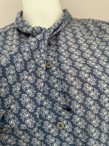 Chic Printed Bow Neck Blouse