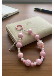Cute Pink Beaded Hair Tie
